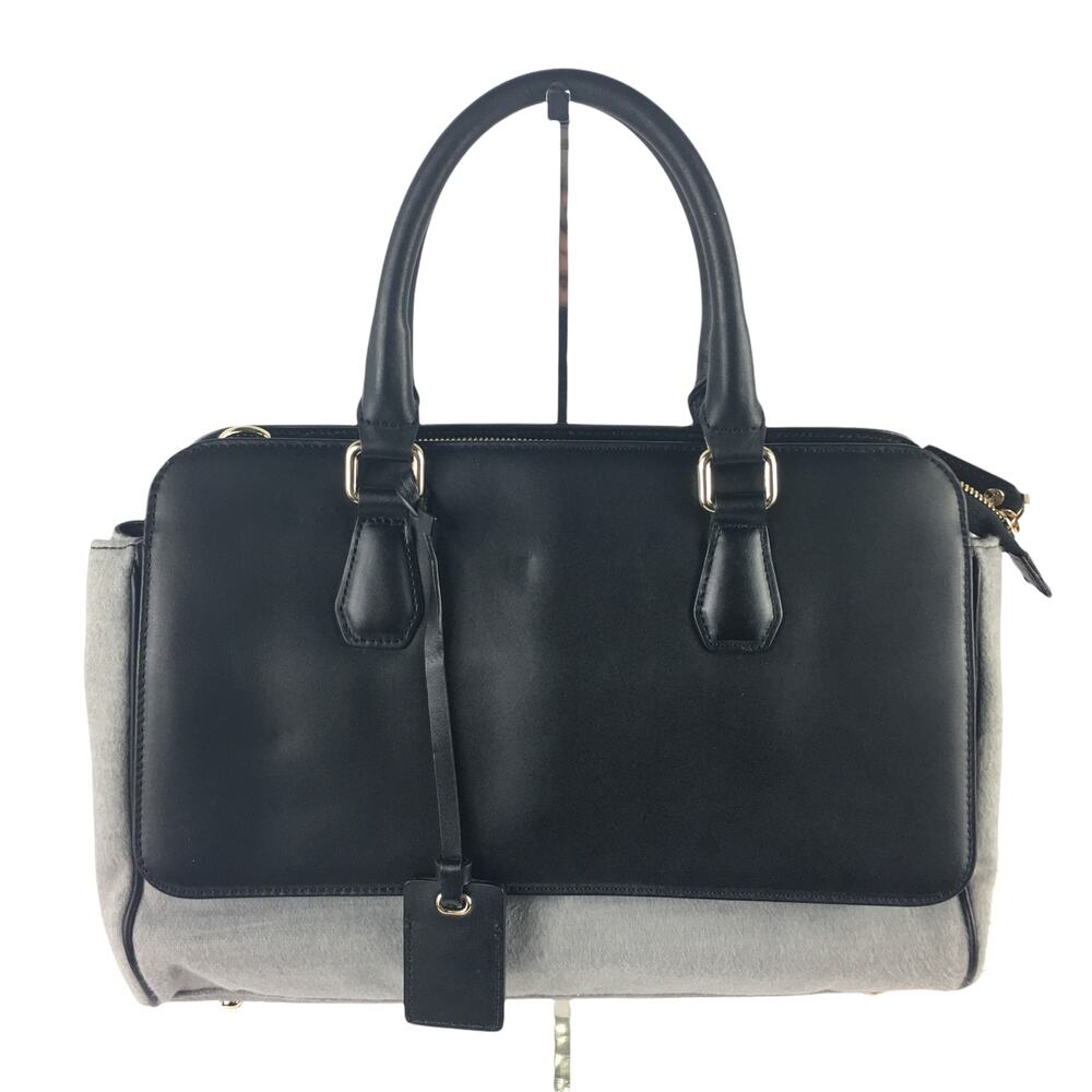 RoviMoss Black and Gray Satchel